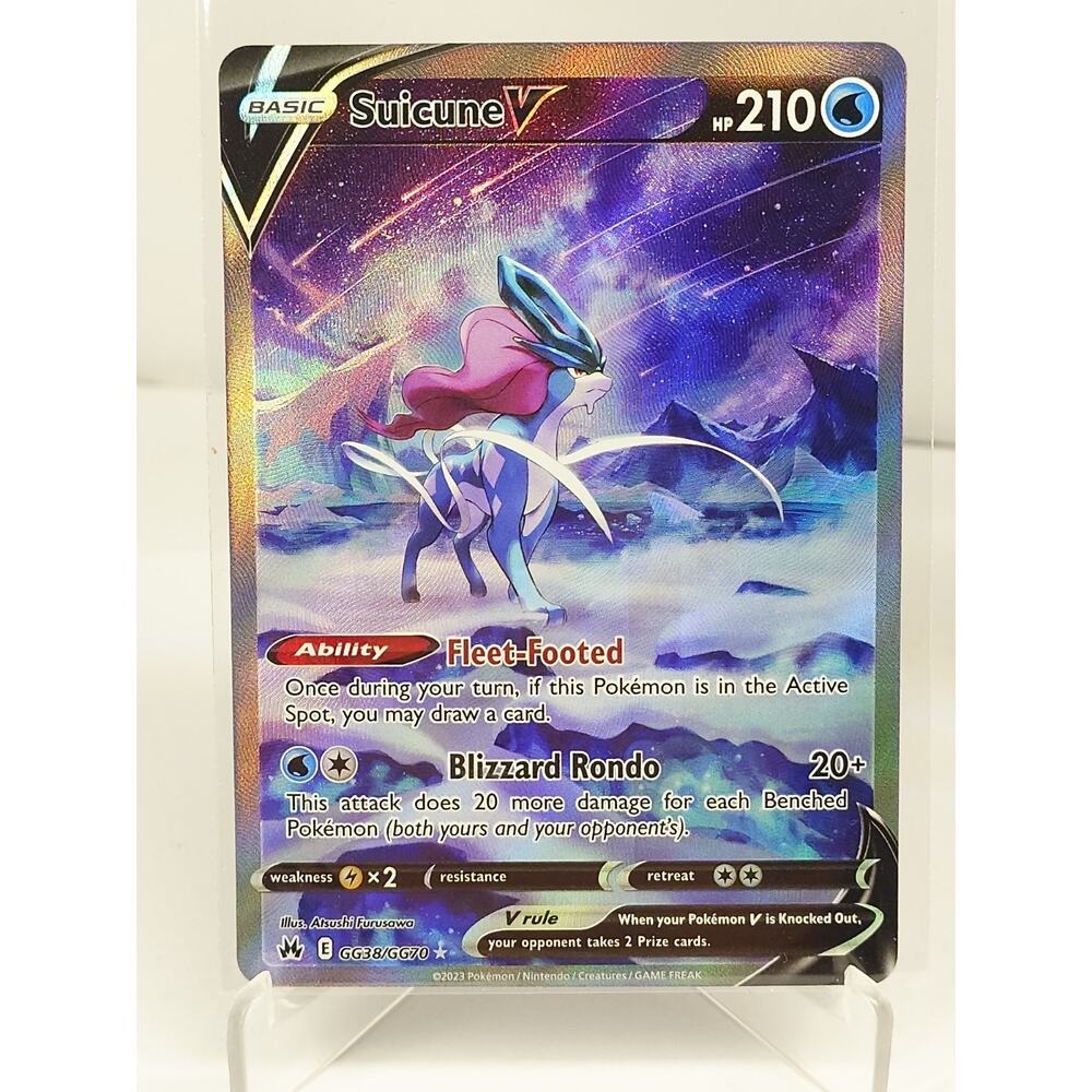 Suicune V Alt Crown Zenith Galarian Gallery GG38 Pokemon Card Near Mint
